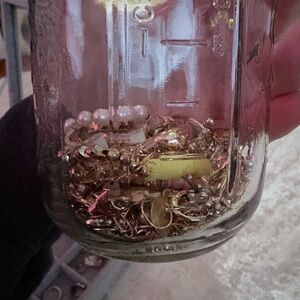 Gold mystery jewelry jar